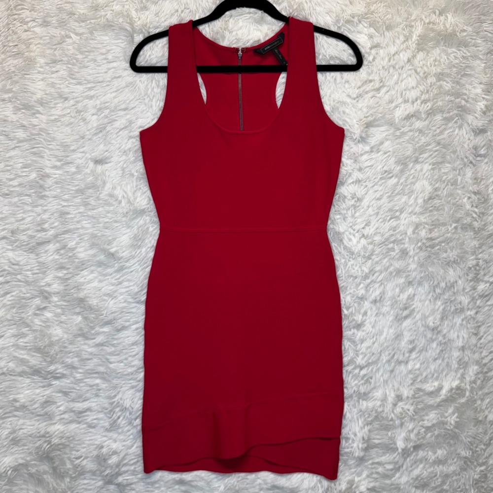 BCBGMAXAZRIA Gisela Bandage Dress Rio Red Sz Medium‎ Racerback Mini